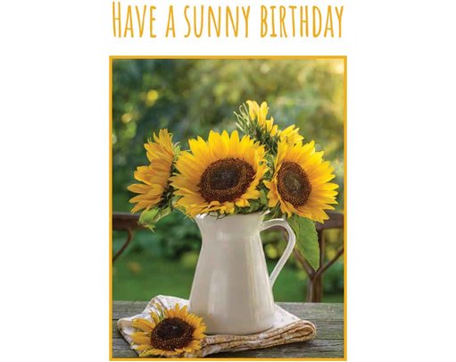 C50 SUNFLOWERS BIRTHDAY CARD 6S
