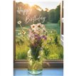 C50 WILDFLOWER VASE BIRTHDAY CARD 6S