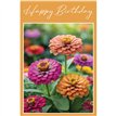 C50 ZINNIAS BIRTHDAY CARD 6S