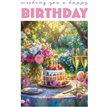 C50 CAKE & CHAMPAGNE BIRTHDAY CARD 6S