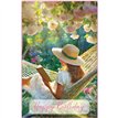 C50 WOMAN READING IN A HAMMOCK BIRTHDAY CARD 6S