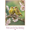 C50 KISSING BIRDS BIRTHDAY CARD 6S