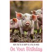 C50 PIGLETS BIRTHDAY CARD 6S