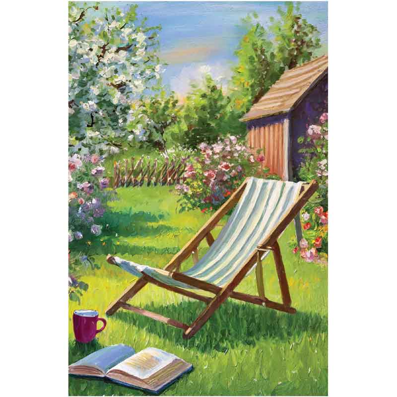 C50 DECK CHAIR IN A GARDEN BLANK CARD 6S