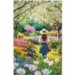 C50 WOMAN IN A GARDEN BLANK CARD 6S