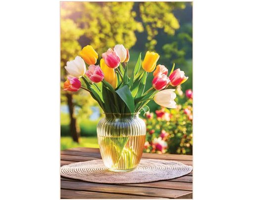 C50 VASE OF TULIPS BLANK CARD 6S