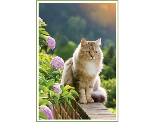 C50 MAINE COON CAT BLANK CARD 6S