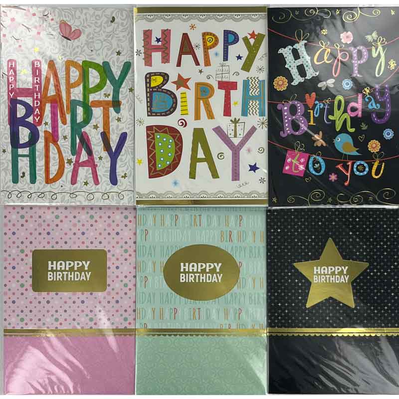 MALE/FEMALE ASST HAPPY BIRTHDAY FLATBOX 12S