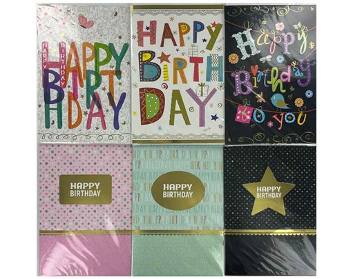 MALE/FEMALE ASST HAPPY BIRTHDAY FLATBOX 12S