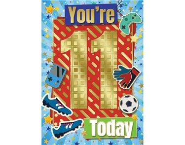 C50 JUVENILLE BOY 11TH BIRTHDAY SILVERLINE 12S