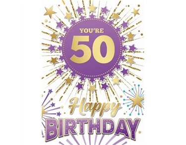 C50 TRAD MALE 50TH BIRTHDAY SILVERLINE 12S