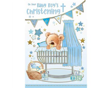 C50 CUTE BABY BOY CHRISTENING SILVERLINE 12S