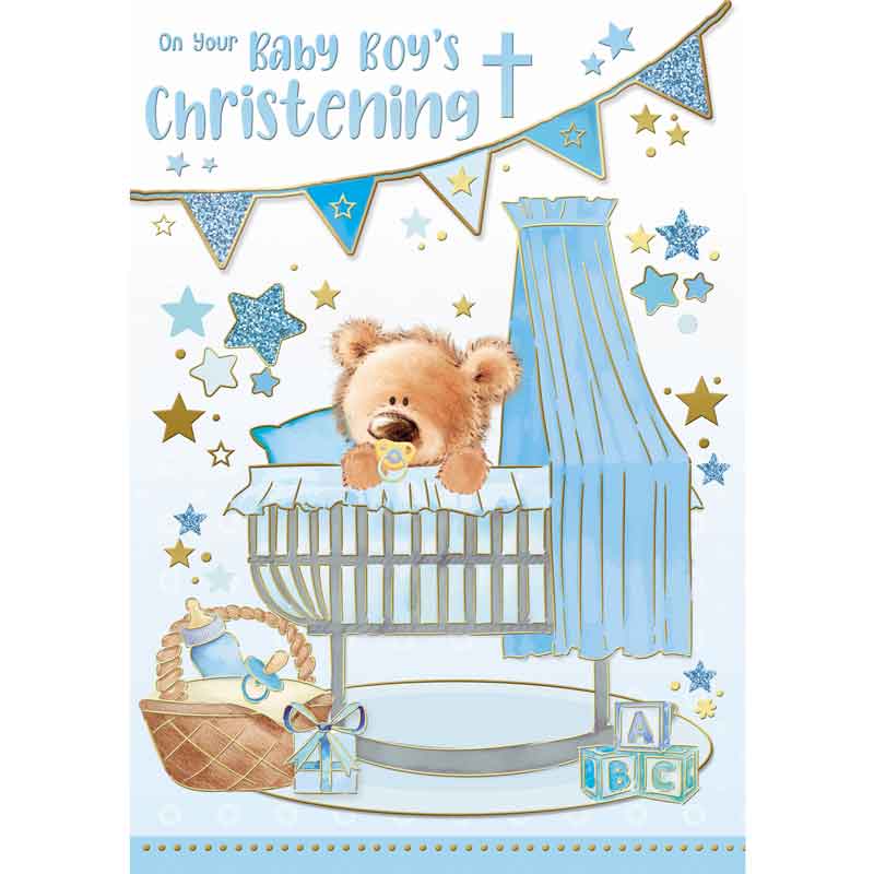 C50 CUTE BABY BOY CHRISTENING SILVERLINE 12S