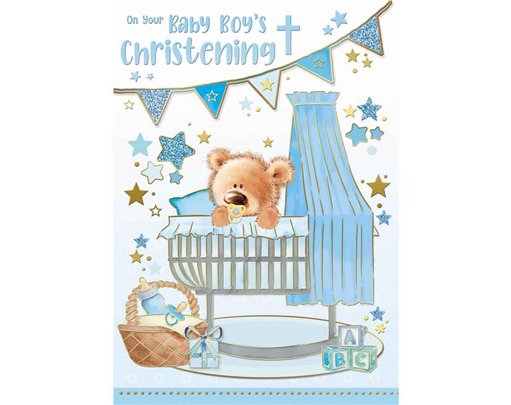 C50 CUTE BABY BOY CHRISTENING SILVERLINE 12S