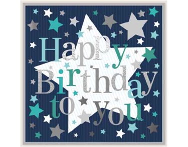 SQUARE CONTEMPORARY BIRTHDAY SIMON ELVIN 6S
