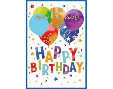 C50 JUVENILE BOY 5TH BIRTHDAY SIMON ELVIN 6S