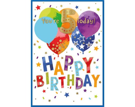 C50 JUVENILE BOY 5TH BIRTHDAY SIMON ELVIN 6S