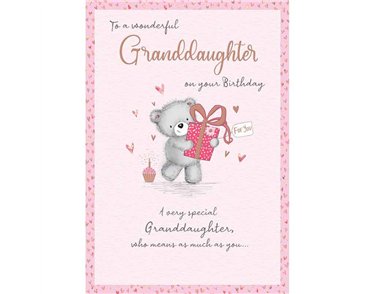 C75 GRANDDAUGHTER BIRTHDAY GIFT BEAR DELIGHT 6S
