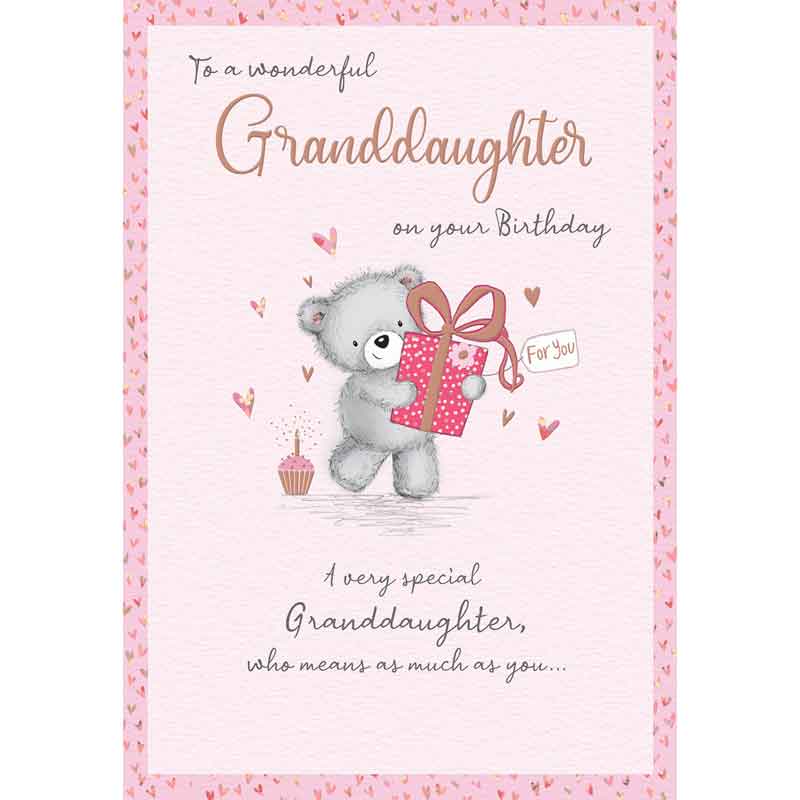 C75 GRANDDAUGHTER BIRTHDAY GIFT BEAR DELIGHT 6S