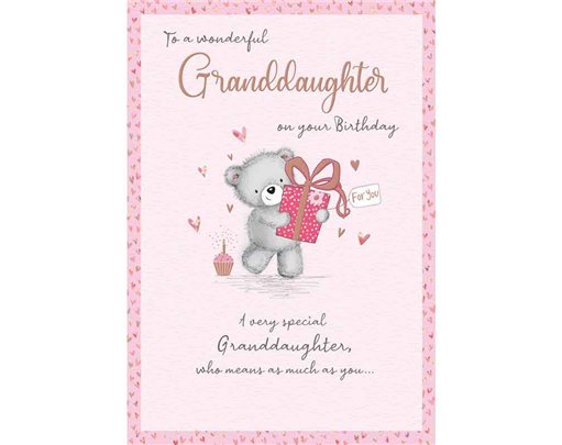 C75 GRANDDAUGHTER BIRTHDAY GIFT BEAR DELIGHT 6S