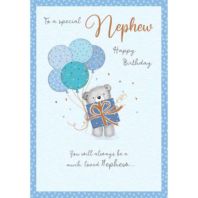 C75 NEPHEW BIRTHDAY BALLOONS BEAR DELIGHT 6S
