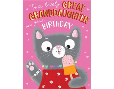 C50 GREAT GRANDDAUGHTER BIRTHDAY HAPPY PLANET 6S