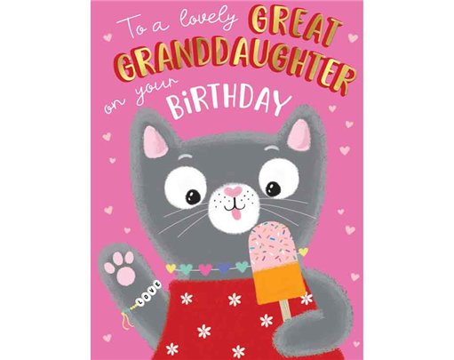 C50 GREAT GRANDDAUGHTER BIRTHDAY HAPPY PLANET 6S