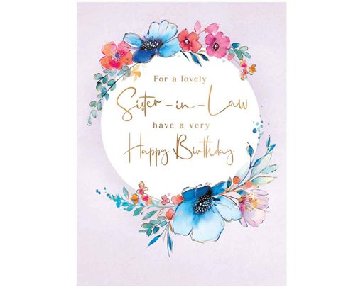 C50 SISTER IN LAW BIRTHDAY FLORAL HARMONY 6S