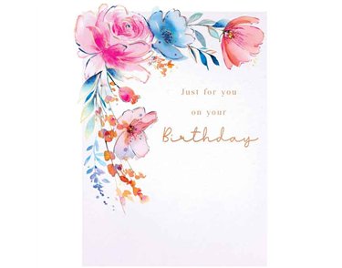 C50 FEMALE BIRTHDAY CORNER FLOWERS HARMONY 6S