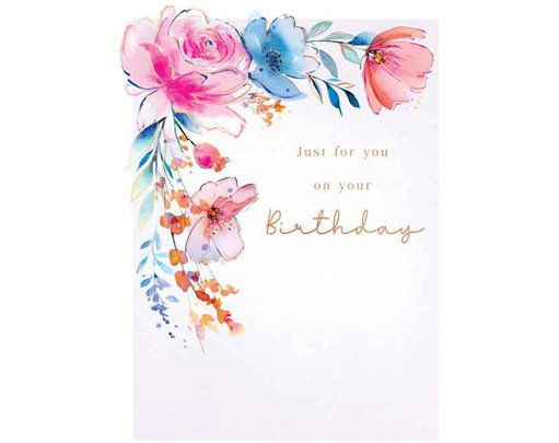 C50 FEMALE BIRTHDAY CORNER FLOWERS HARMONY 6S