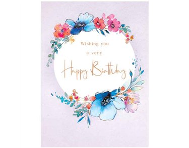 C50 FEMALE BIRTHDAY FLOWER WREATH HARMONY 6S