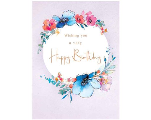 C50 FEMALE BIRTHDAY FLOWER WREATH HARMONY 6S