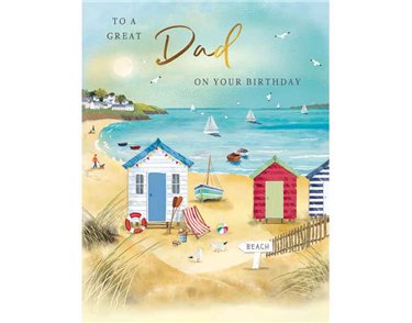 C50 DAD BIRTHDAY BEACH HUT MEMORY LANE 6S