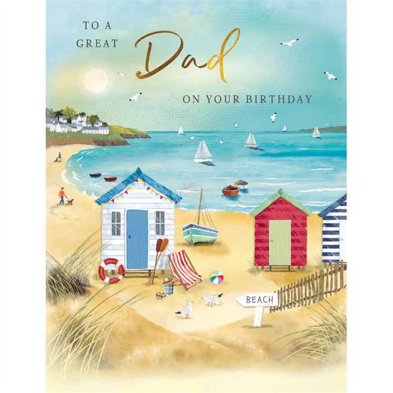 C50 DAD BIRTHDAY BEACH HUT MEMORY LANE 6S
