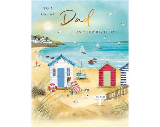 C50 DAD BIRTHDAY BEACH HUT MEMORY LANE 6S
