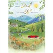C75 AGE 50 DAD BIRTHDAY RED CAR MEMORY LANE 6S