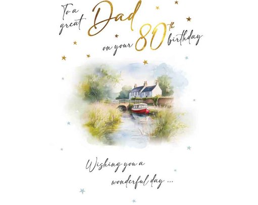 C75 AGE 80 DAD BIRTHDAY RIVER SCENE VISAGE 6S
