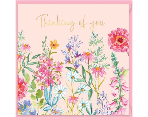 15cm AURORA THINKING OF YOU SINGLE GREETING CARD 12S