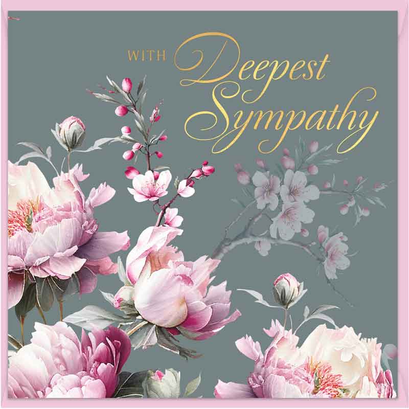 15cm HARMONY DEEPEST SYMPATHY SINGLE GREETING CARD 12S