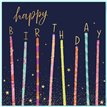 15cm CANDLES HAPPY BIRTHDAY SINGLE CARD 12S