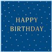 15cm HAPPY BIRTHDAY BLUE SINGLE CARD 12S