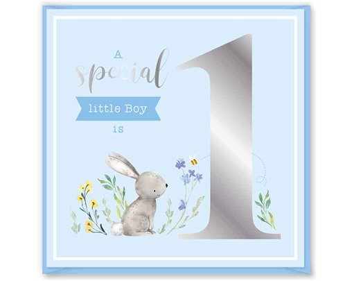 15cm AGE 1 BLUE BIRTHDAY CARD 12S