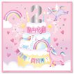 15cm AGE 2 PINK BIRTHDAY CARD 12S