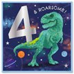 15cm AGE 4 BLUE BIRTHDAY CARD 12S