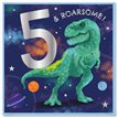 15cm AGE 5 BLUE BIRTHDAY CARD 12S