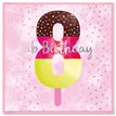 15cm AGE 8 PINK BIRTHDAY CARD 12S