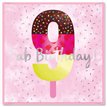 15cm AGE 9 PINK  BIRTHDAY CARD 12S