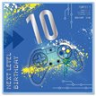 15cm AGE 10 GAME BIRTHDAY CARD 12S
