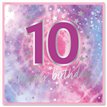 15cm AGE 10 PINK  BIRTHDAY CARD 12S