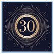 15cm AGE 30 BLUE BIRTHDAY CARD 12S